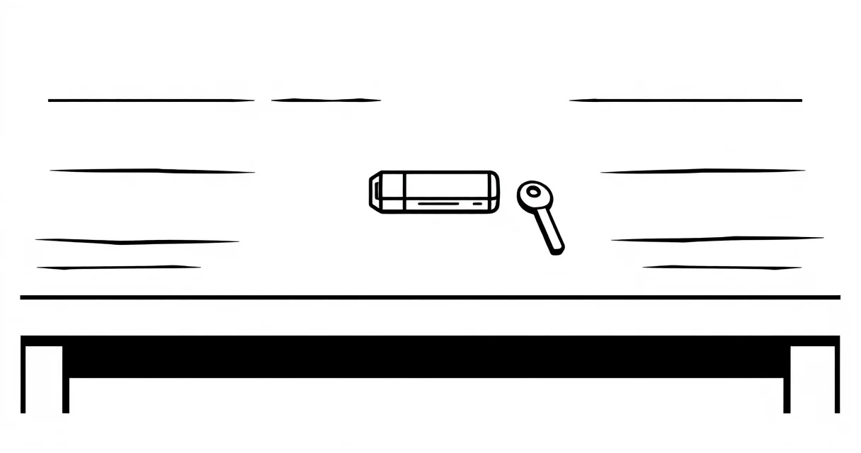 대용량 외장하드 데이터 복구 방법 USB 메모리와 열쇠 이미지