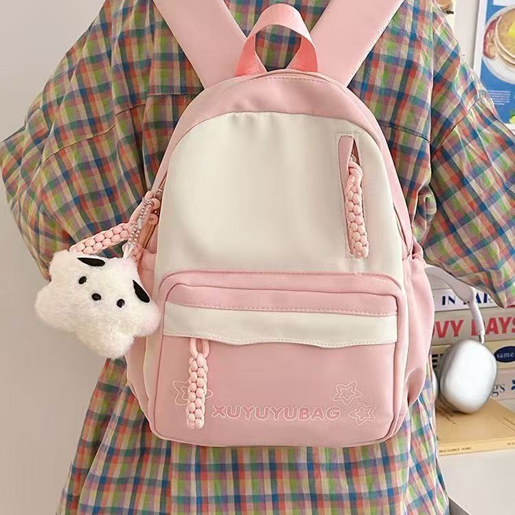 Nylon backpack, breathable, solid colors