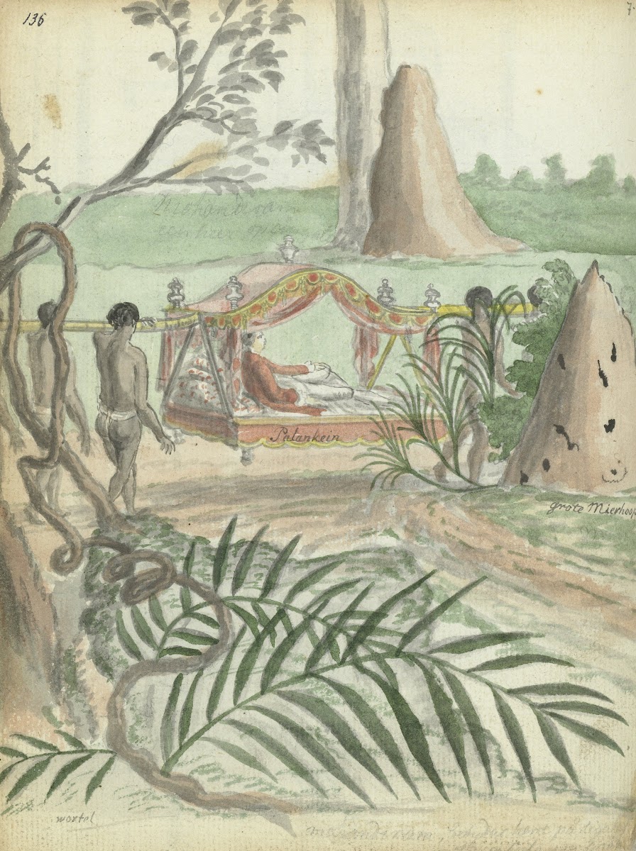 Palankijn met dragers 1785