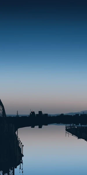 Cityscape, River, Silhouette, Industrial 4K Wallpaper Background