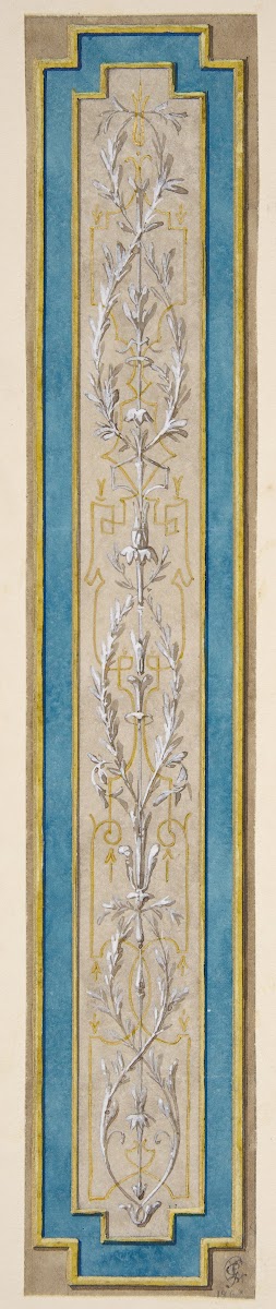 Design for a decorative panel painted in rococco style 183097