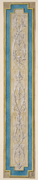 Design for a decorative panel painted in rococco style 183097
