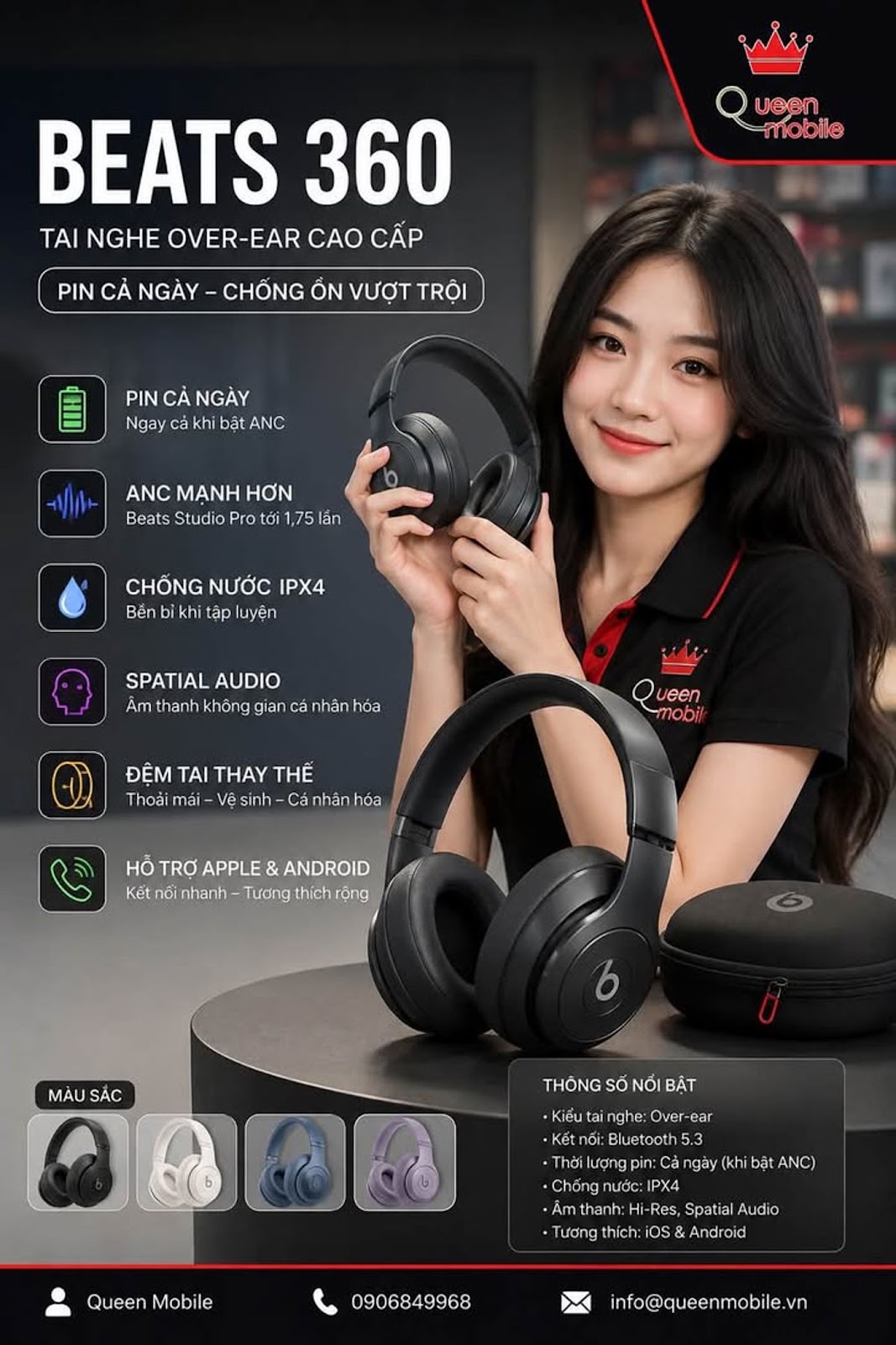 Beats 360 lộ diện với pin cả ngày và ANC mạnh hơn Studio Pro

#Beats360 #Beats #...