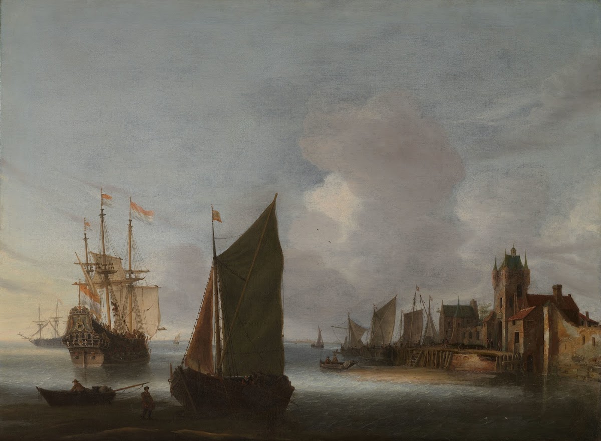 Ships near Zierikzee with the Zuidhavenpoort in the Background c 1640   c 1650