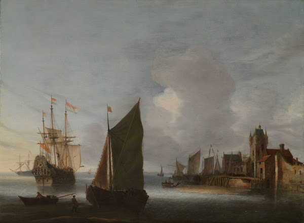 Ships near Zierikzee with the Zuidhavenpoort in the Background c 1640   c 1650