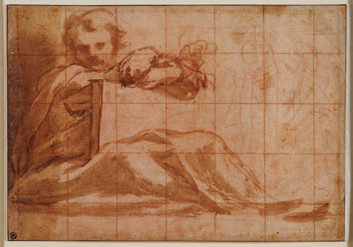 Sitzender Prophet nach rechts ca 1523