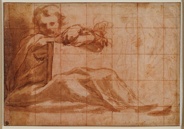 Sitzender Prophet nach rechts ca 1523