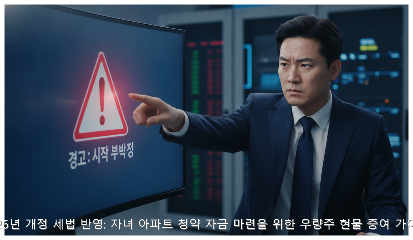 2026년 개정 세법 반영: 자녀 아파트 청약 자금 마련을 위한 우량주 현물 증여 가이드 핵심 안내 및 분석 인포그래픽 (8)