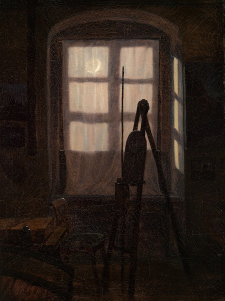 Malerstube im Mondschein 1826