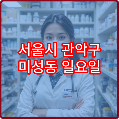 서울시 관악구 미성동 일요일 당직약국 찾기 오늘 문 여는 약국 총정리