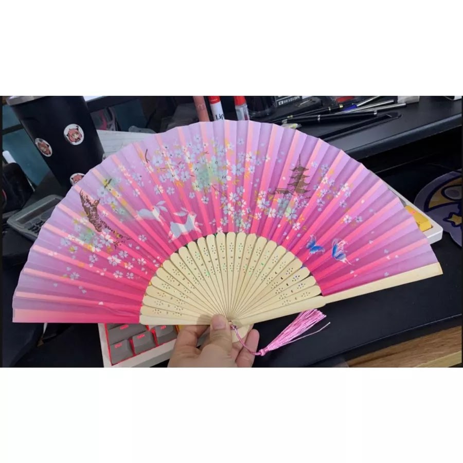 Quạt Cổ Trang Vải Lụa | Phong Cách Cổ Điển Xinh Xắn 27