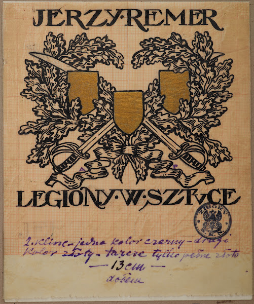 Designe of the Title Page of the Book Legions in Art by Jerzy Remer 1916
