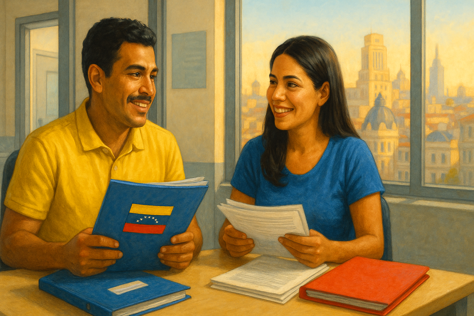 venezolanos en España buscando empleo y residencia legal