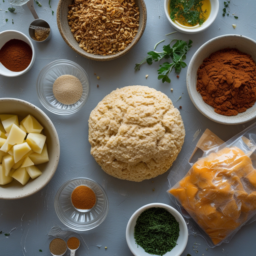 Ingredients for Stovetop Turkish Bread with Just 3 Ingredients - Easy Homemade Flatbread