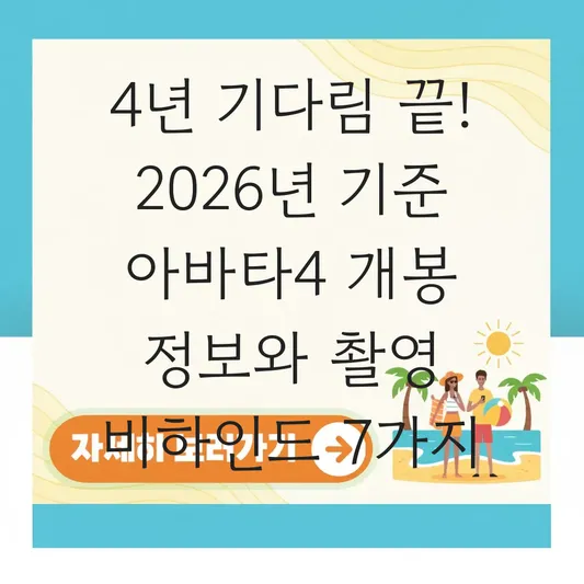 아바타4 정보: 2029년 개봉 예정일과 출연진 및 촬영 비하인드 대표 이미지