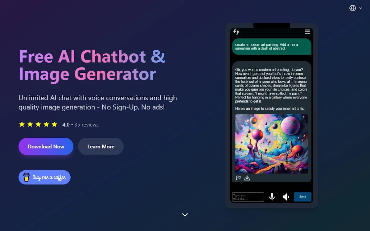 Captura de Free AI Chatbot & Image Generator