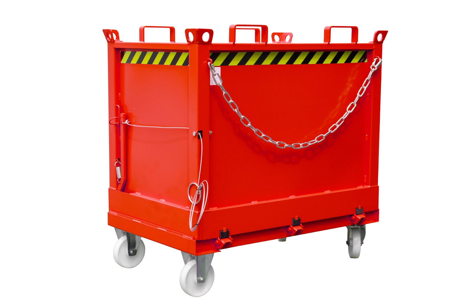 Bodemklepcontainer FB 750, gelakt, Vuurrood