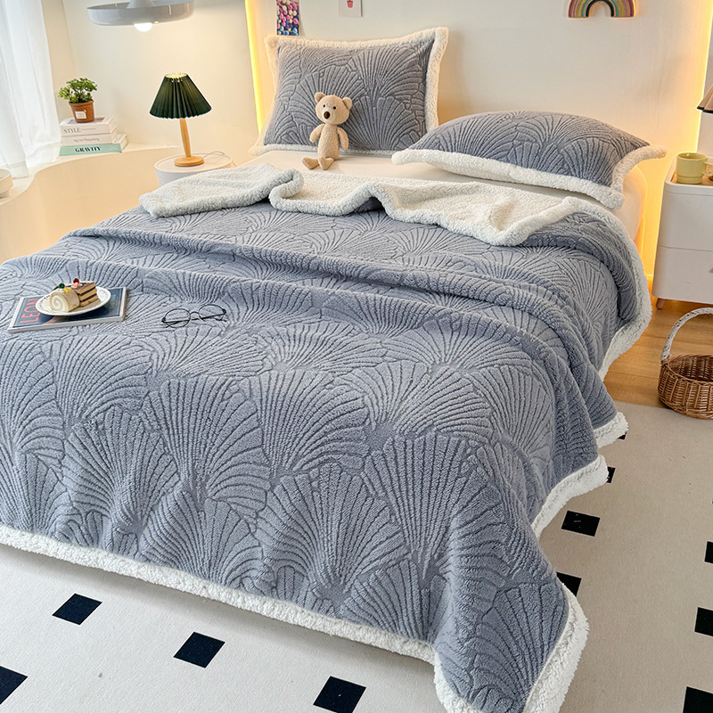 Reversible Milk Fiber Fleece Blanket, versatile use