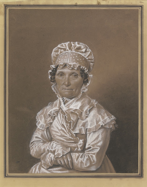 Eine Dame mit Spitzenhäubchen