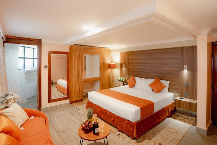 Room 2 bathroom and amenities Karen Plains Hotel Nairobi