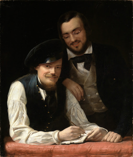 Selbstbildnis des Künstlers mit Bruder 1840
