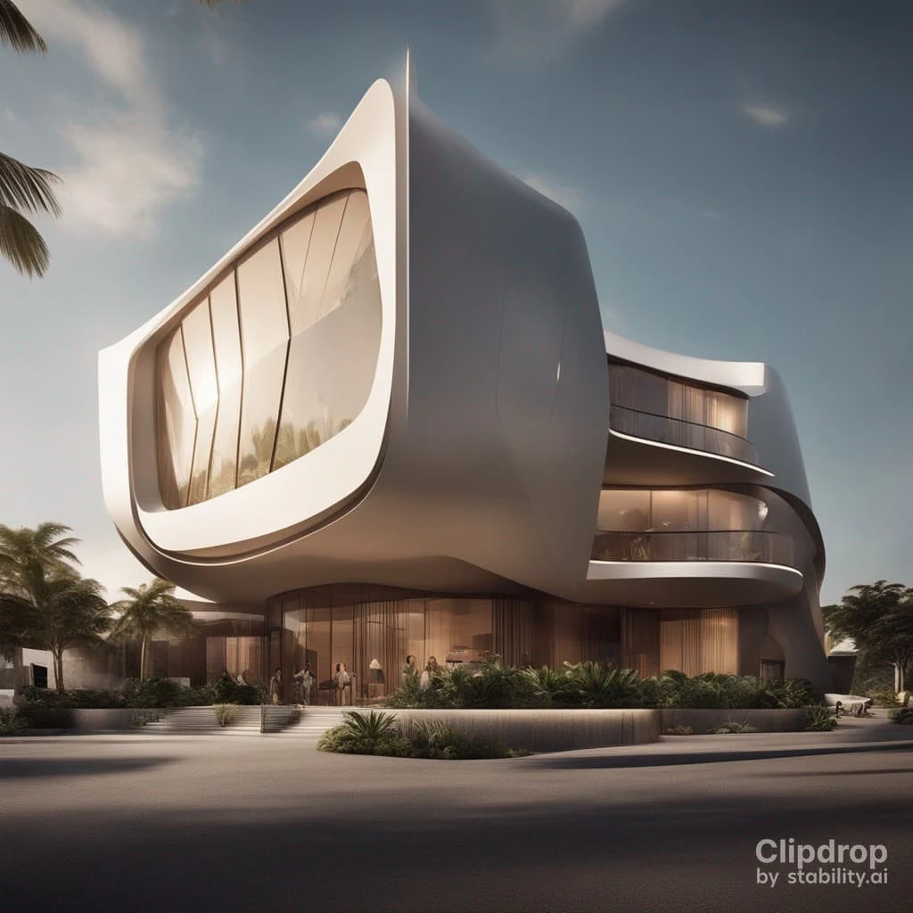 Edificio moderno y elegante con acabado liso