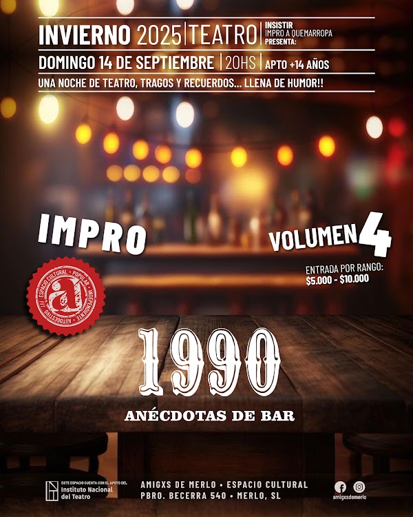 1990, ANÉCDOTAS DE BAR 🎭🍷