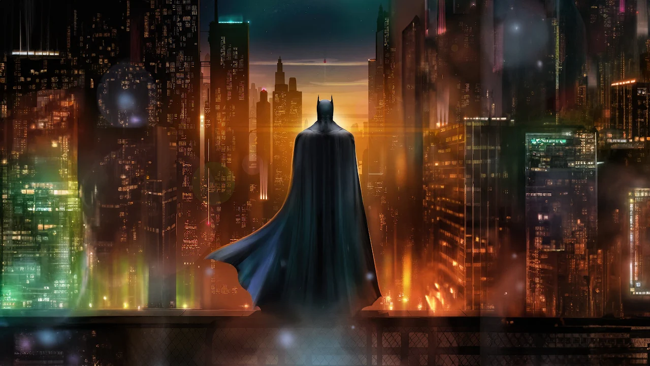 Wayne Manor To Gotham Heart 4K Desktop Wallpaper