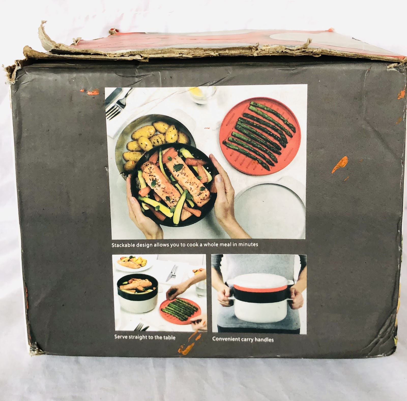 Photo 3 of 4pcs Microwave stackable cooking set
