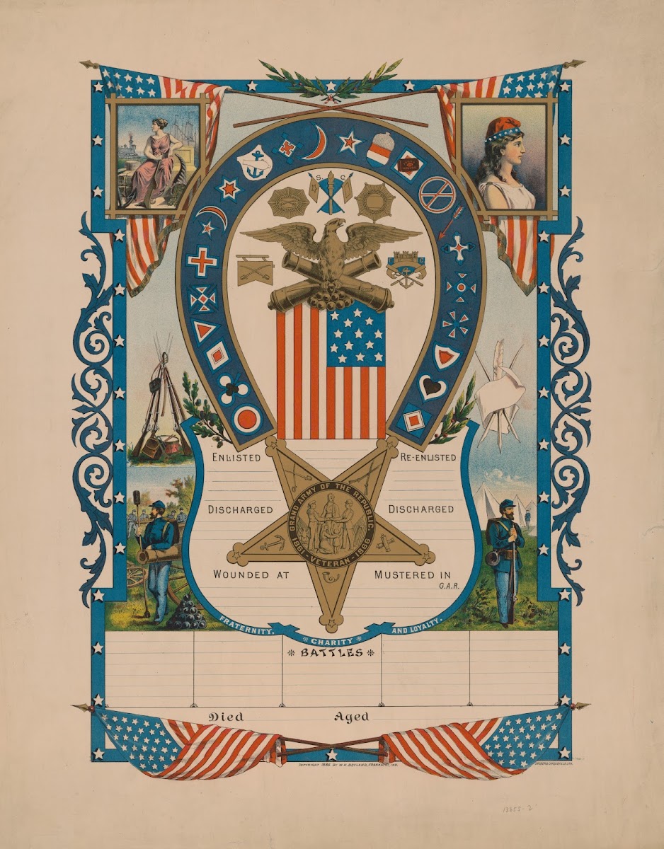 Grand Army of the Republic veteran 1861 1866 1885