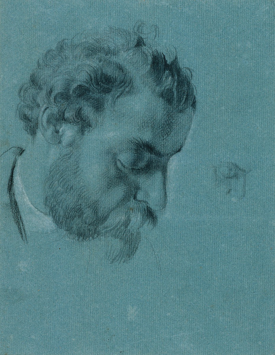 Porträtstudie zu David mit dem Haupt Goliaths before 1852