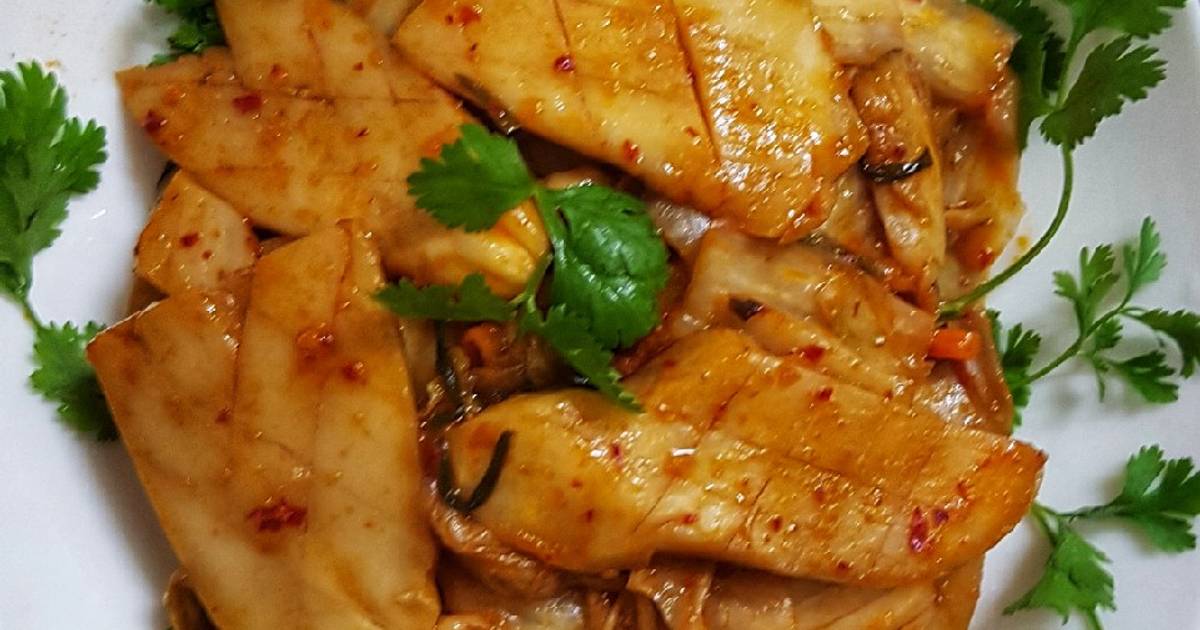 Nấm đùi gà xào kim chi