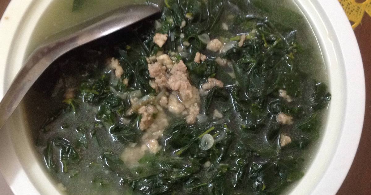 Canh rau ngót nấu thịt băm