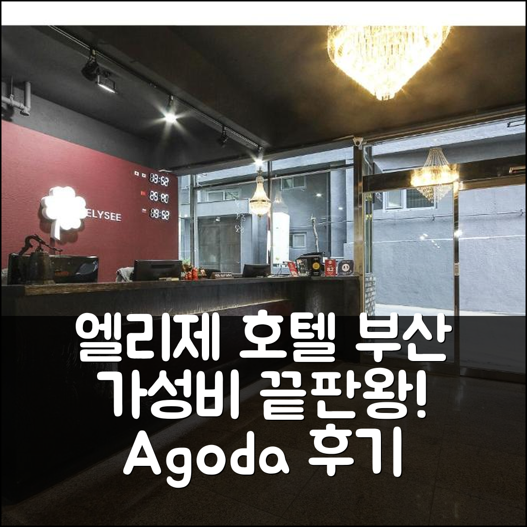 엘리제 호텔 부산: 가성비 최고! 부산 여행 필수 예약 후기 - 아고다 호텔 추천