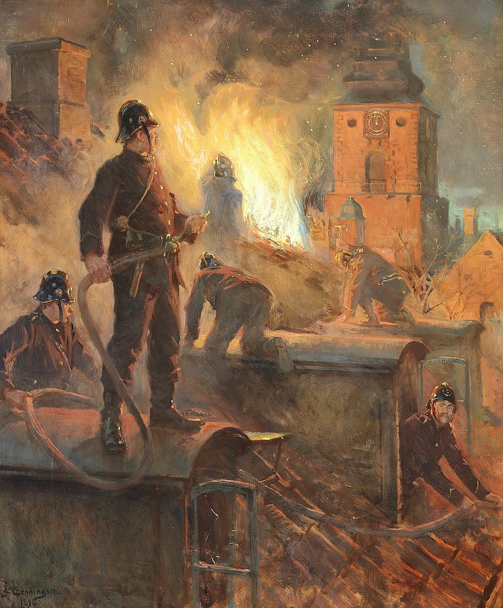 Ildebrand i Nærheden af St Petri Kirke 1898