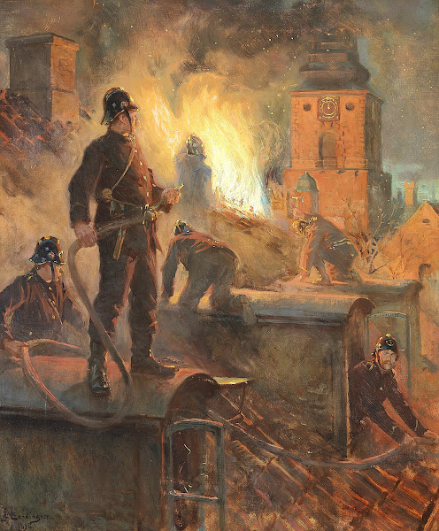 Ildebrand i Nærheden af St Petri Kirke 1898