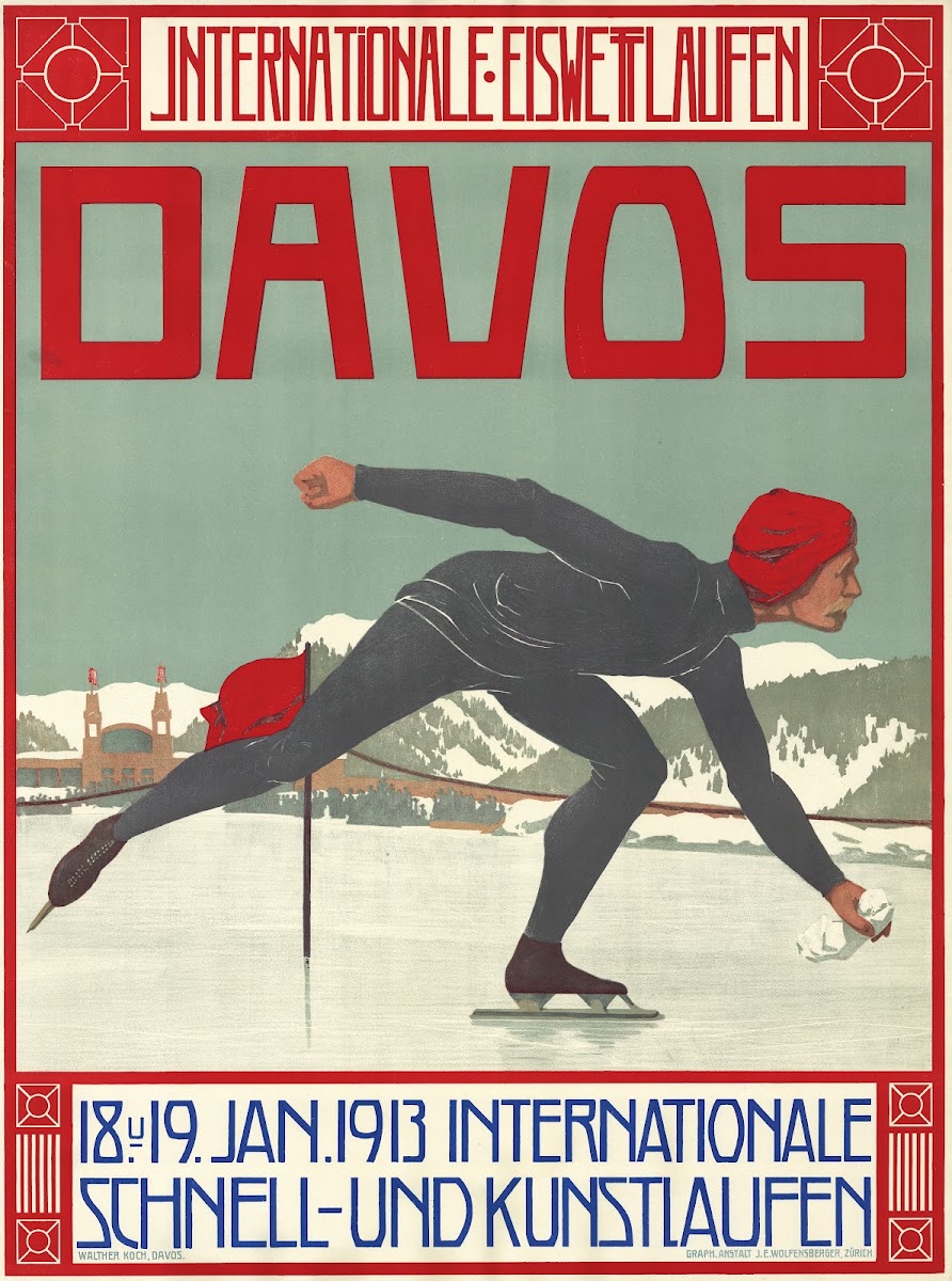 Davos  Internationale Eiswettlaufen 18 U 19 Januar 1913 Iinternationale Schnell