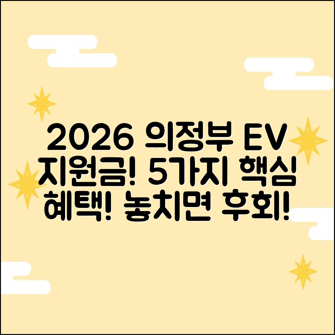 2026 의정부 전기차 지원금, 5가지 핵심 확인!