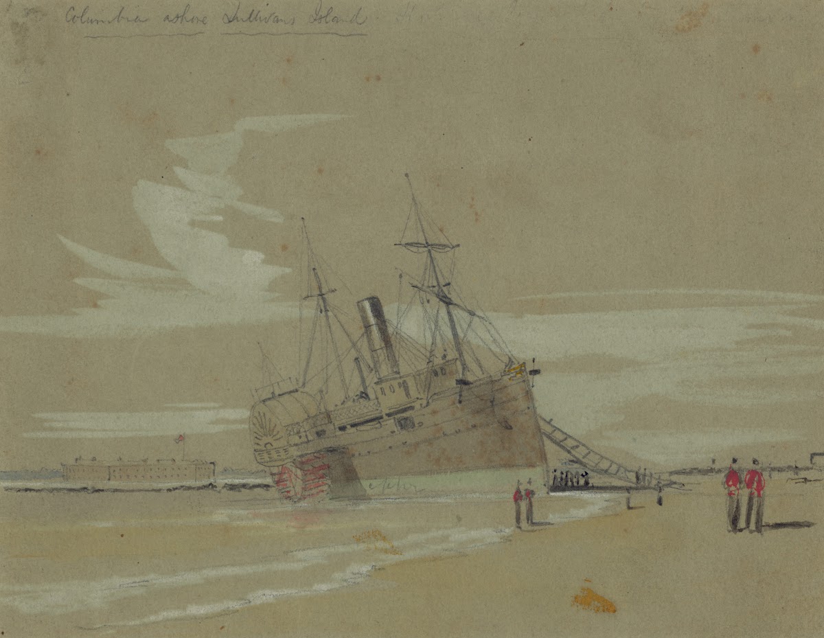 Columbia ashore Sullivans Island 1863