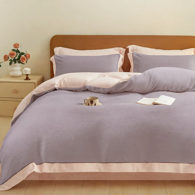 Winter bedding made of milk fiber fleece, extra soft and thick