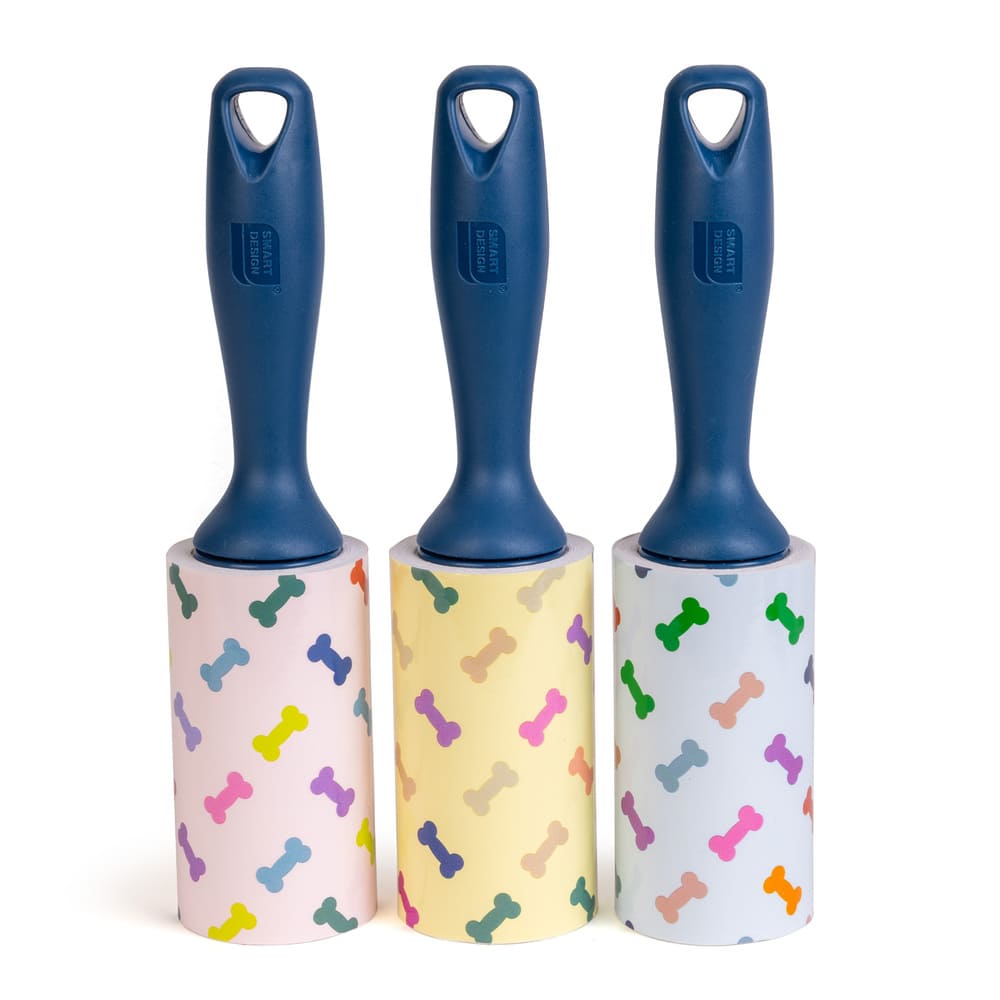 Set de rodillos quitapelusas de 100 hojas Smart Design™ diseño de huesos, 3 piezas