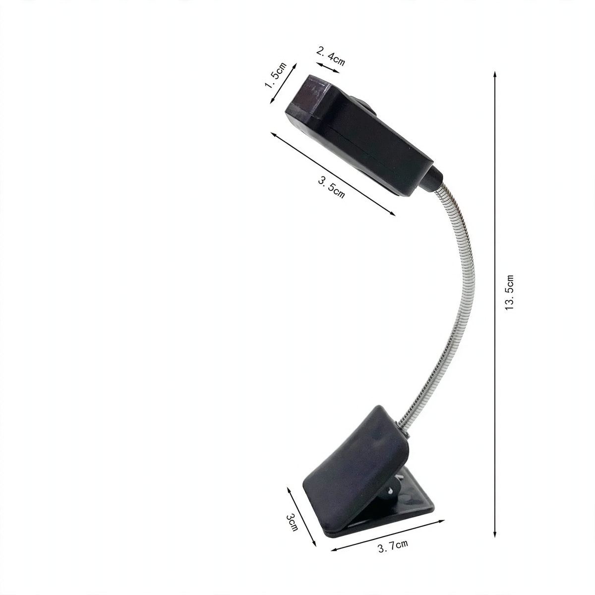 Mini LED clip light with flexible neck