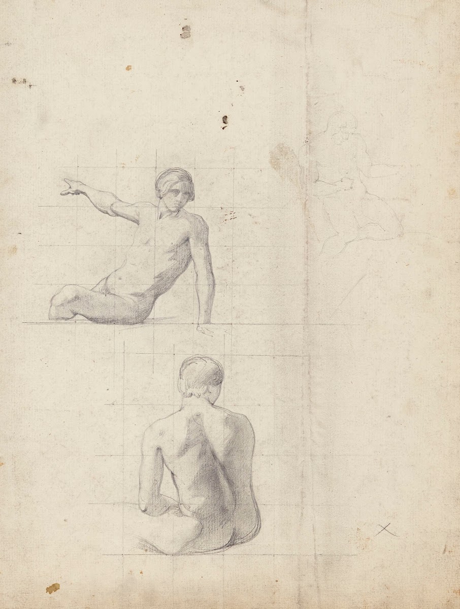 Etude pour deux figures assises 19th century