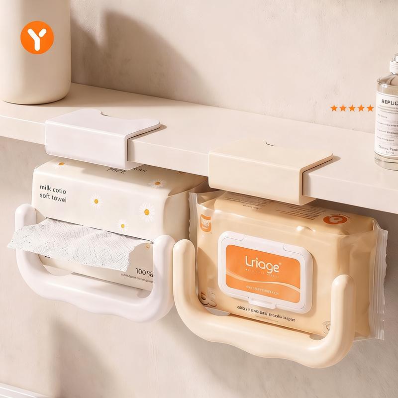 U-shaped paper towel holder, wall-mounted