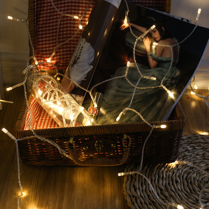 LED string lights, battery-operated or USB, 5 meters