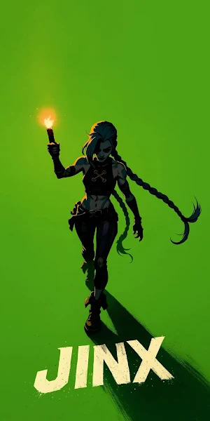 Jinx, Arcane, League Of Legends, Fan Art iPhone Wallpaper Background