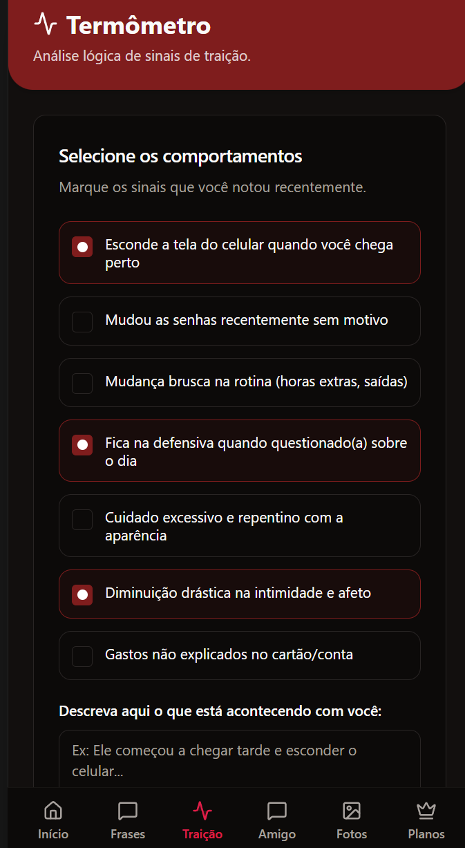 Termômetro de Traição