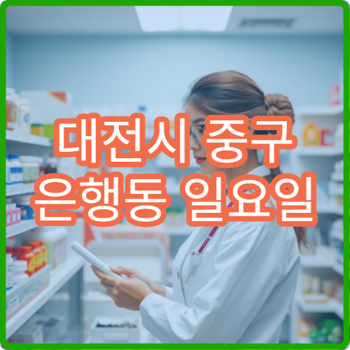 대전시 중구 은행동 일요일 당직약국 일요일 운영 약국 정리