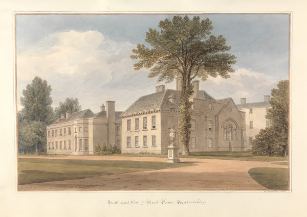 South East View of Crest Park Bedfordshire 1831