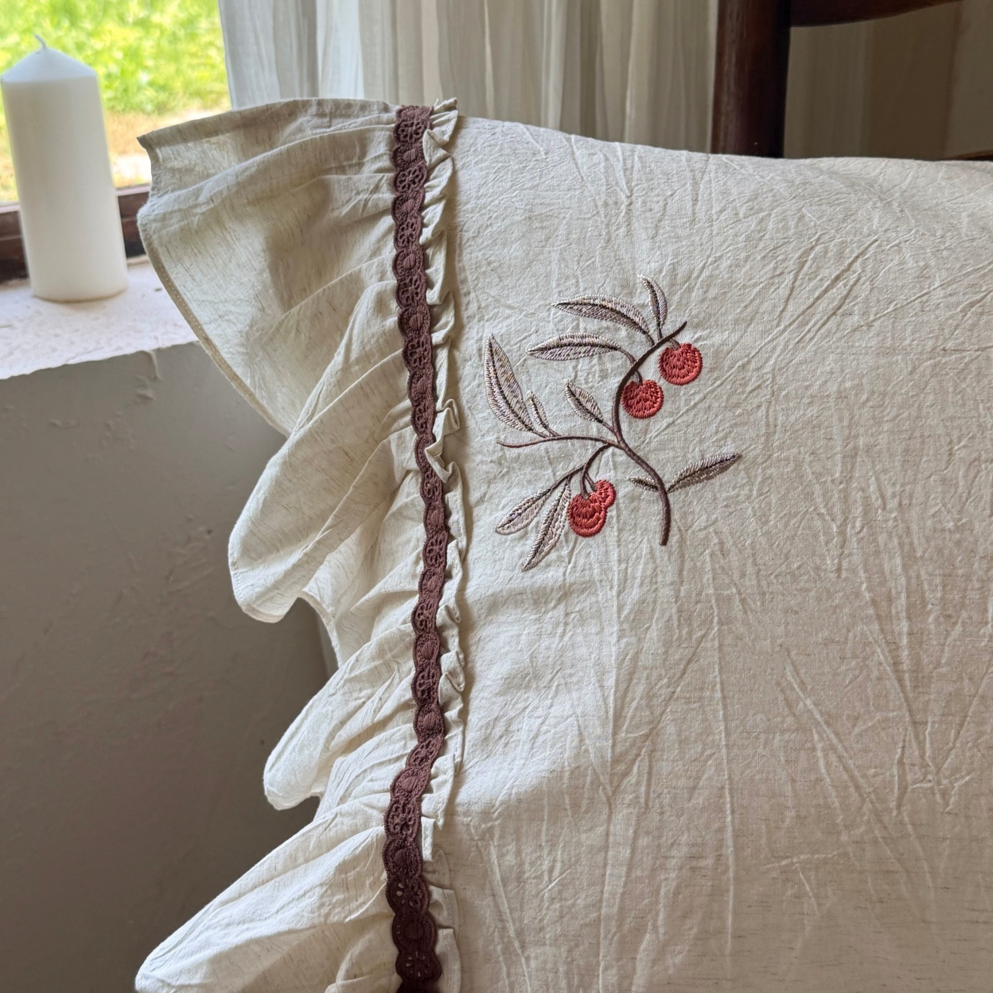 Cotton-Linen Bedding Set, 4-Piece